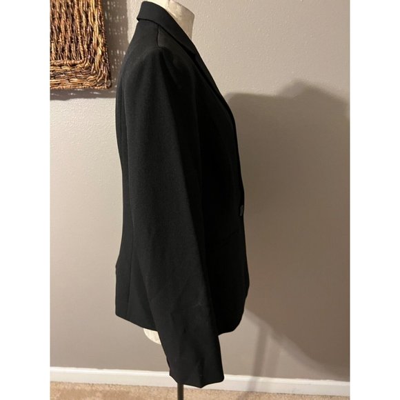 Kasper Separates Suit Jacket Blazer 14 Black Classic Single Button - Picture 6 of 9